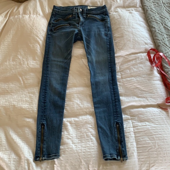 Rag & Bone "Oil Stain" ankle zipper skinny jeans - Picture 4 of 6